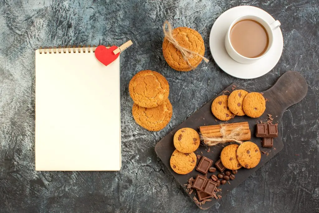 Cookies et barres de chocolat