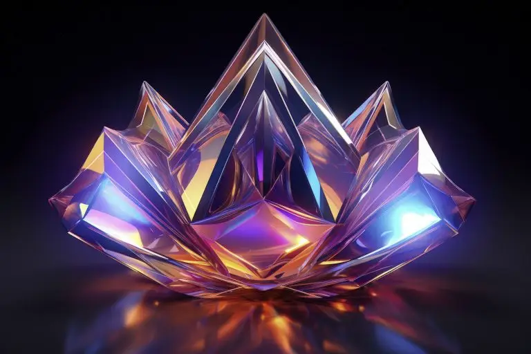 Cristal reflétant la lumière